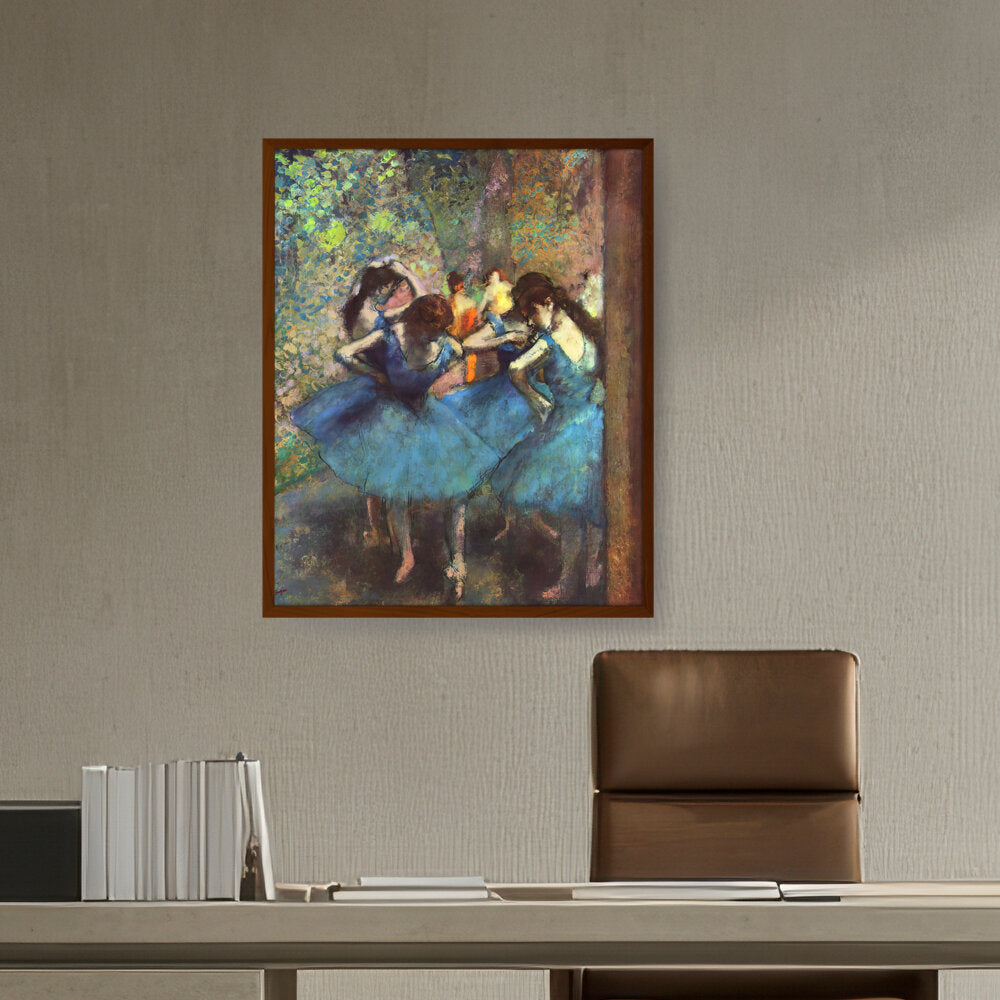 Blue Ballerinas - Framed Canvas
