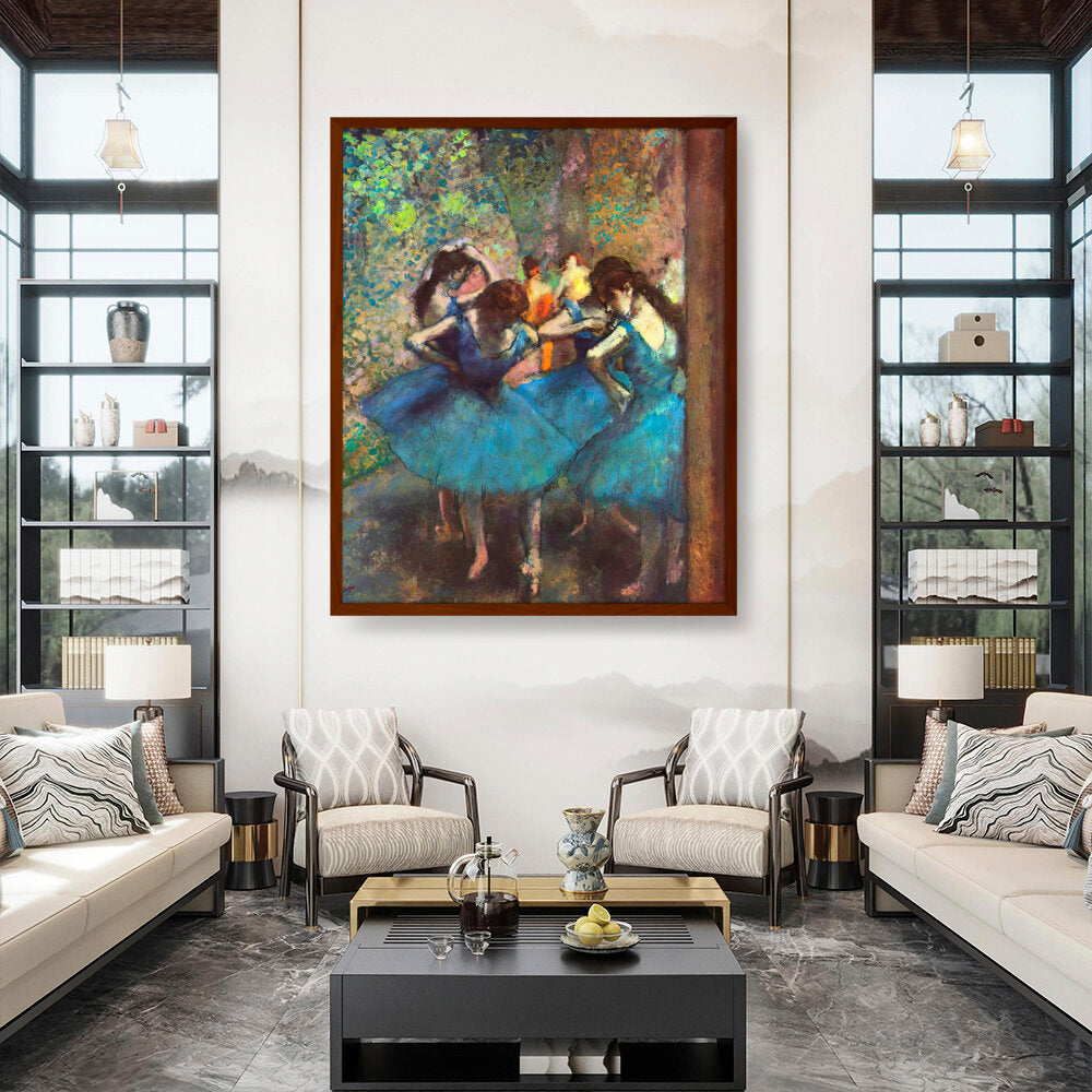 Blue Ballerinas - Framed Canvas