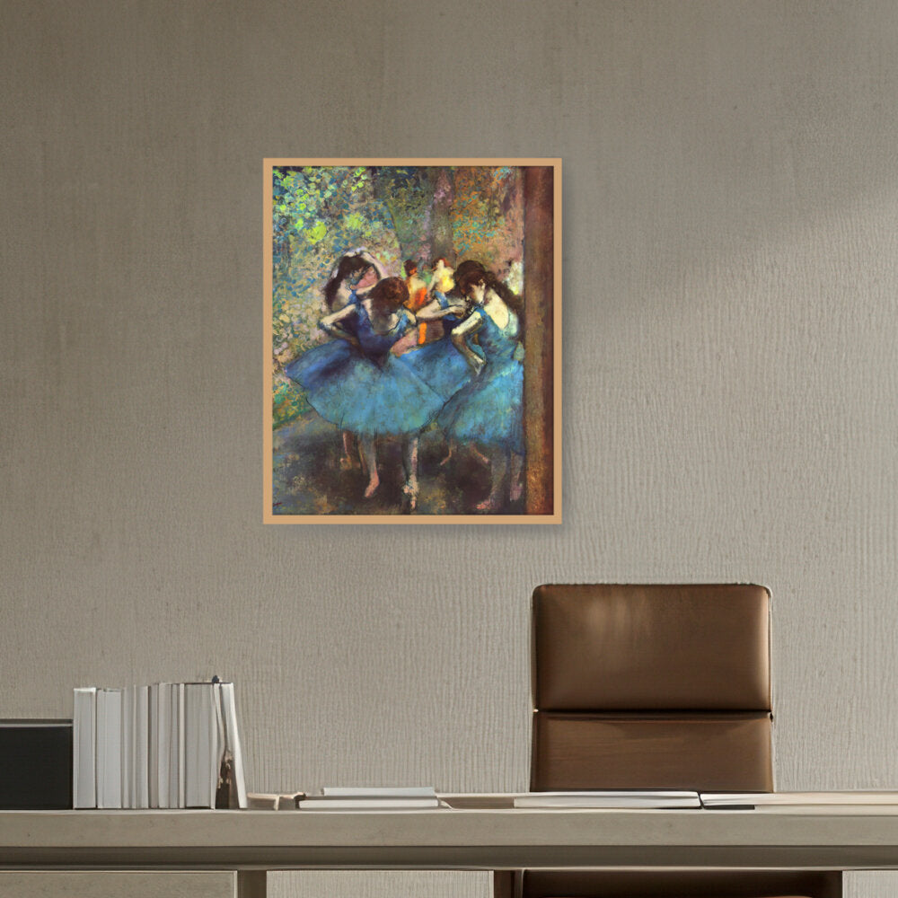 Blue Ballerinas - Framed Canvas