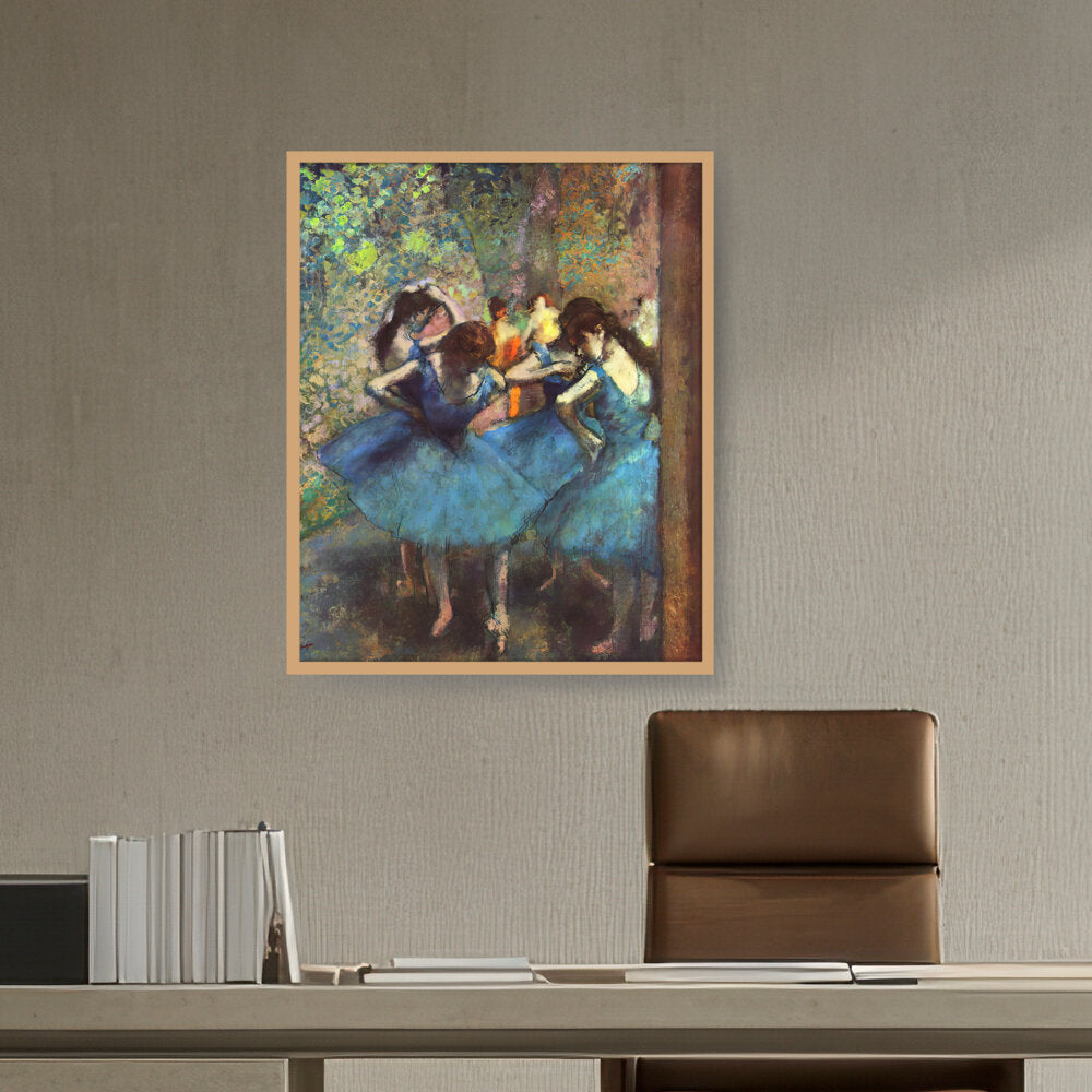 Blue Ballerinas - Framed Canvas
