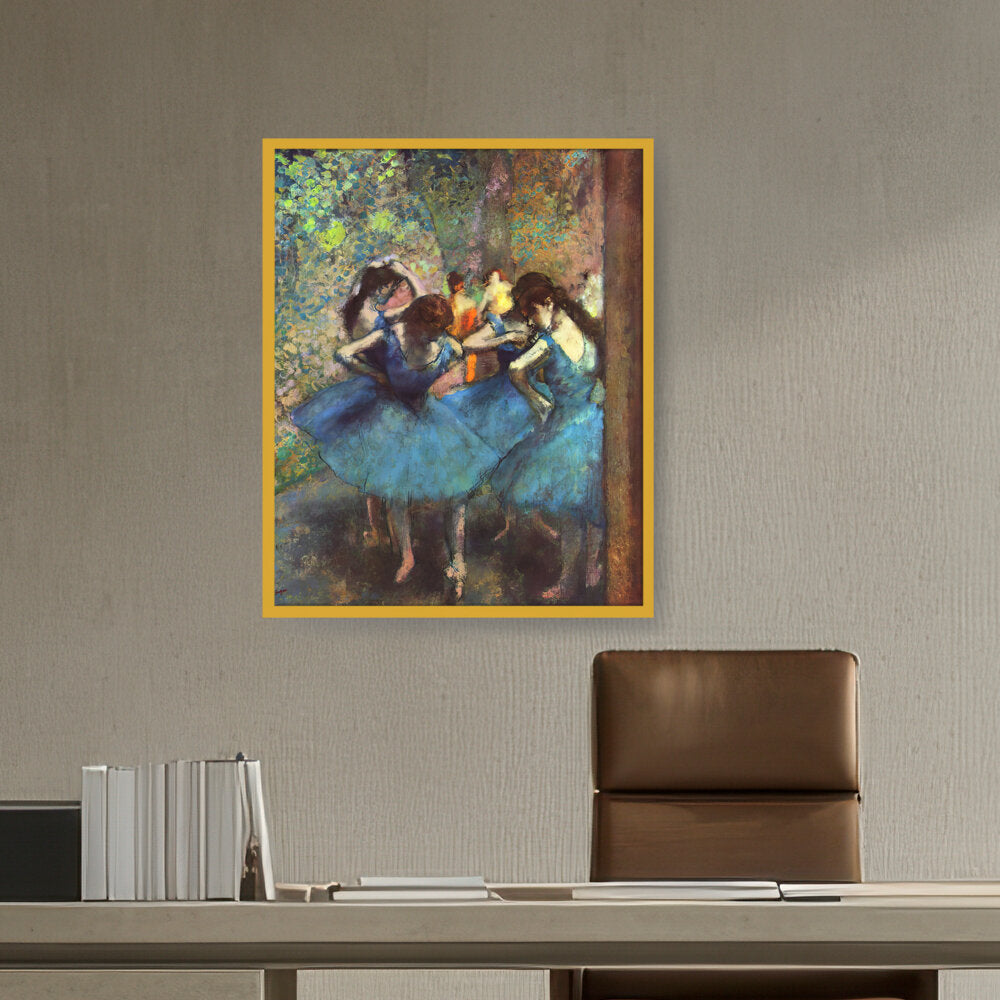 Blue Ballerinas - Framed Canvas
