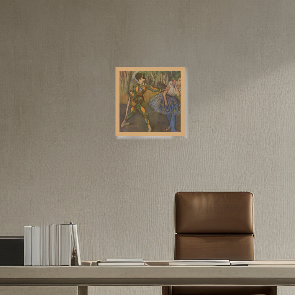 Harlequin And Colombina - Framed Canvas