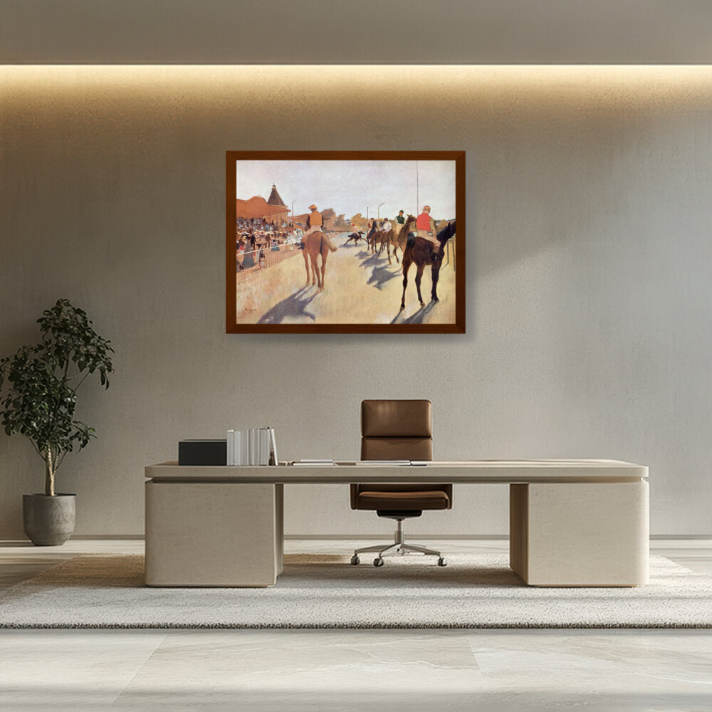 The Parade: Racehorses - Framed Canvas