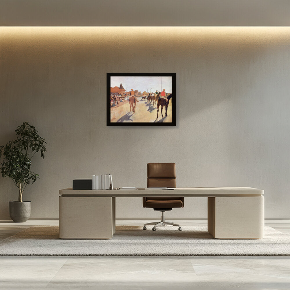 The Parade: Racehorses - Framed Canvas