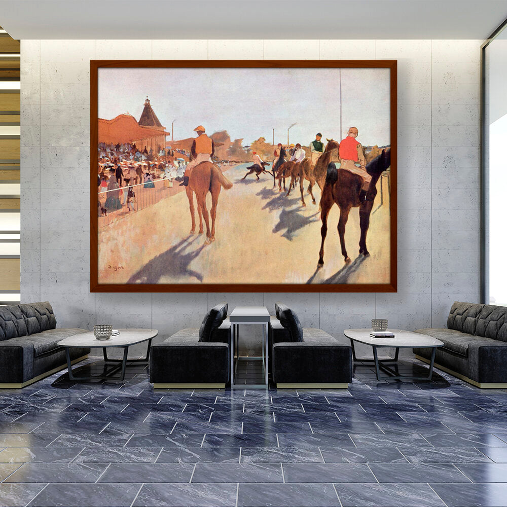 The Parade: Racehorses - Framed Canvas
