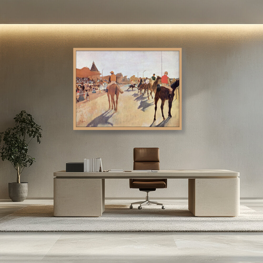 The Parade: Racehorses - Framed Canvas