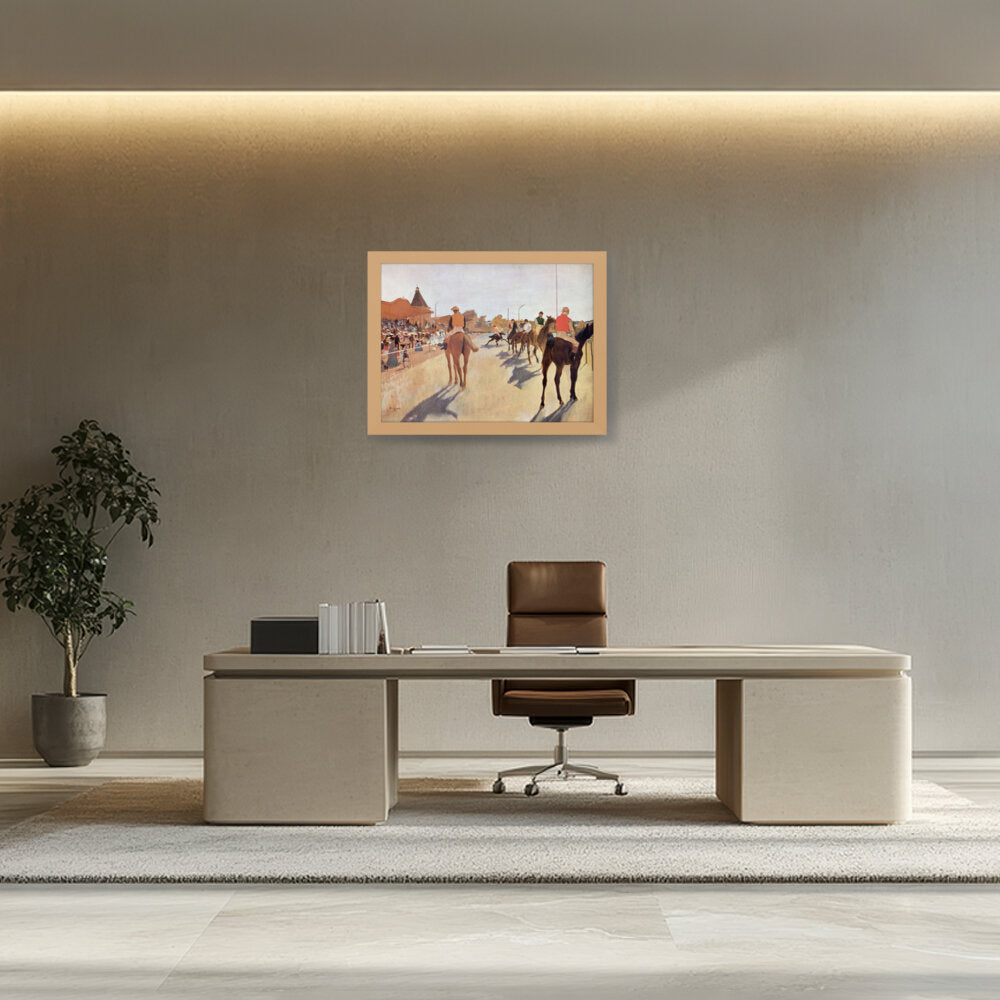 The Parade: Racehorses - Framed Canvas