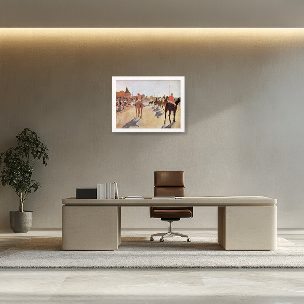 The Parade: Racehorses - Framed Canvas