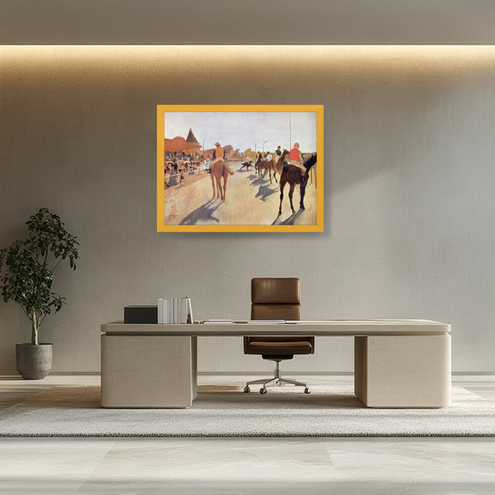 The Parade: Racehorses - Framed Canvas