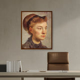 Artist1 - Art - Portrait Of A Young Woman - Framed Canvas