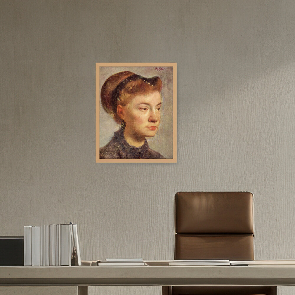 Portrait Of A Young Woman - Framed Canvas