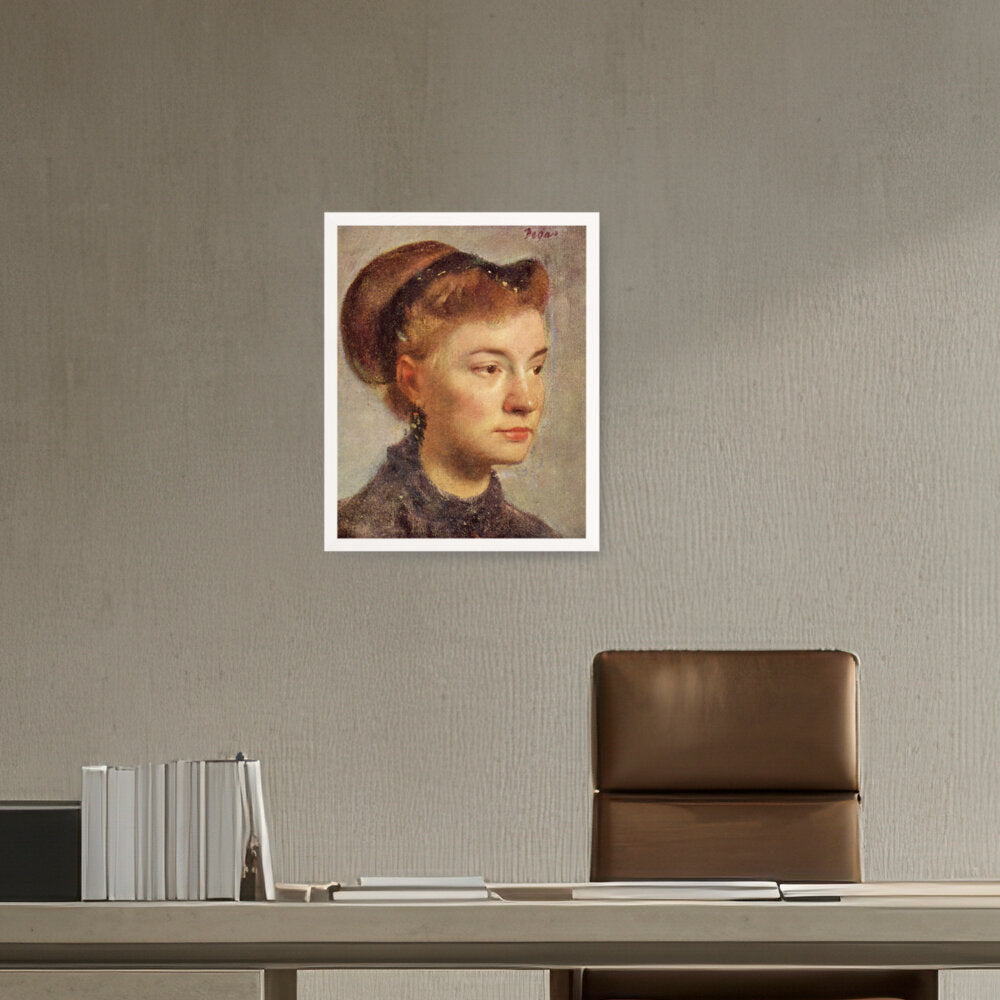 Portrait Of A Young Woman - Framed Canvas