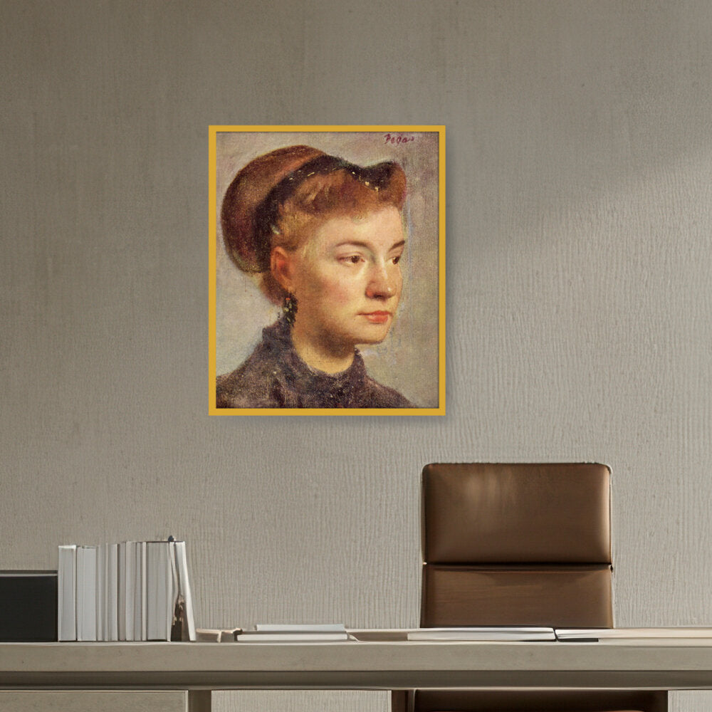 Portrait Of A Young Woman - Framed Canvas