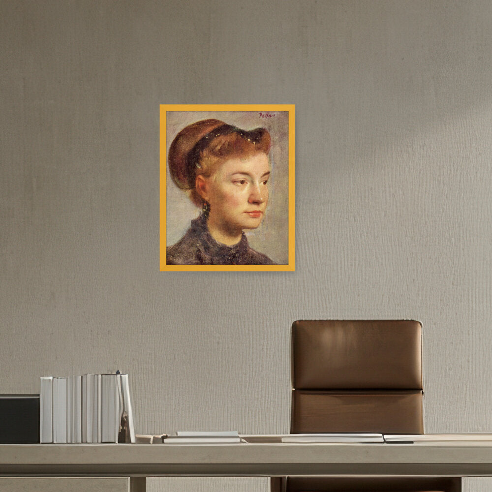 Portrait Of A Young Woman - Framed Canvas