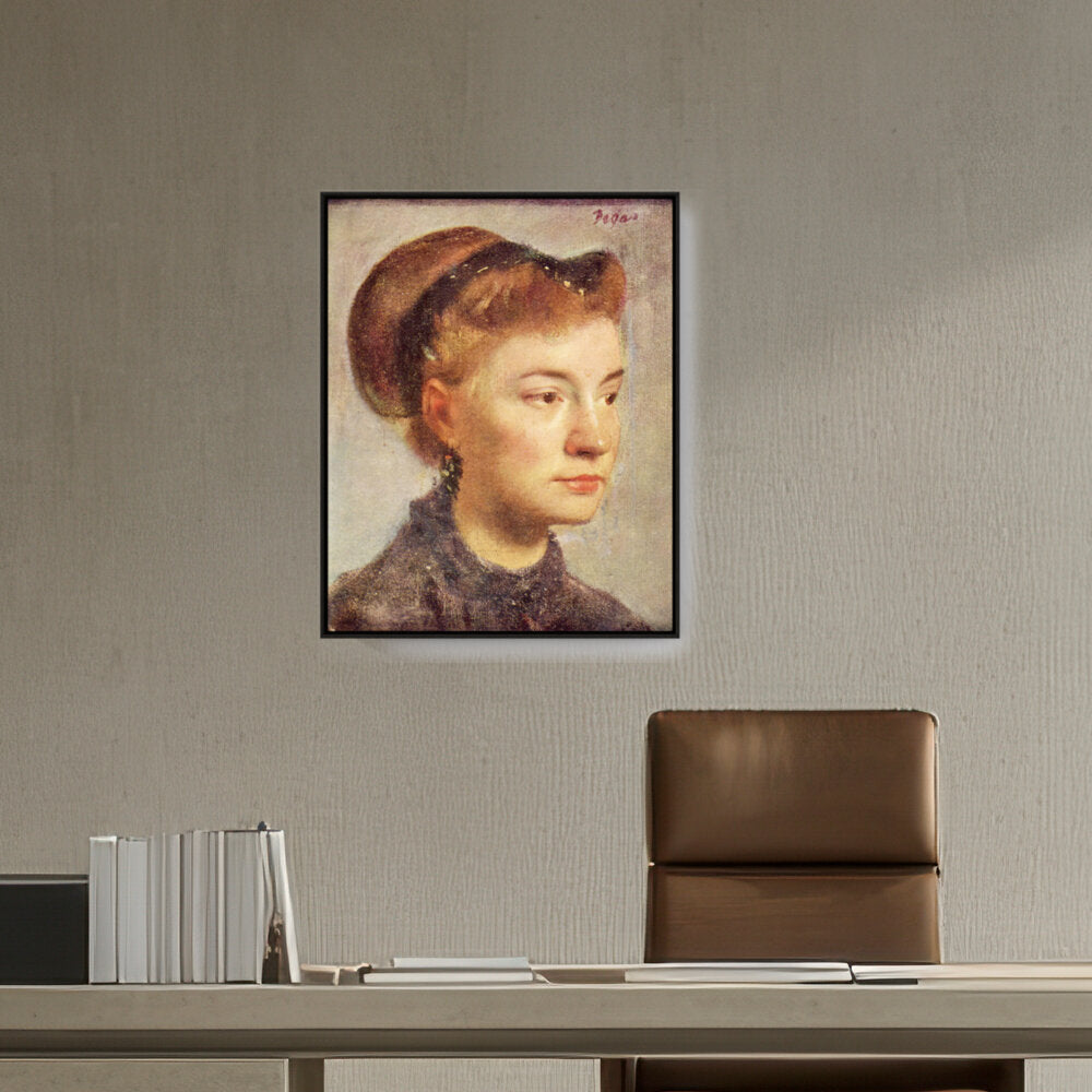 Portrait Of A Young Woman - FLOATING FRAME