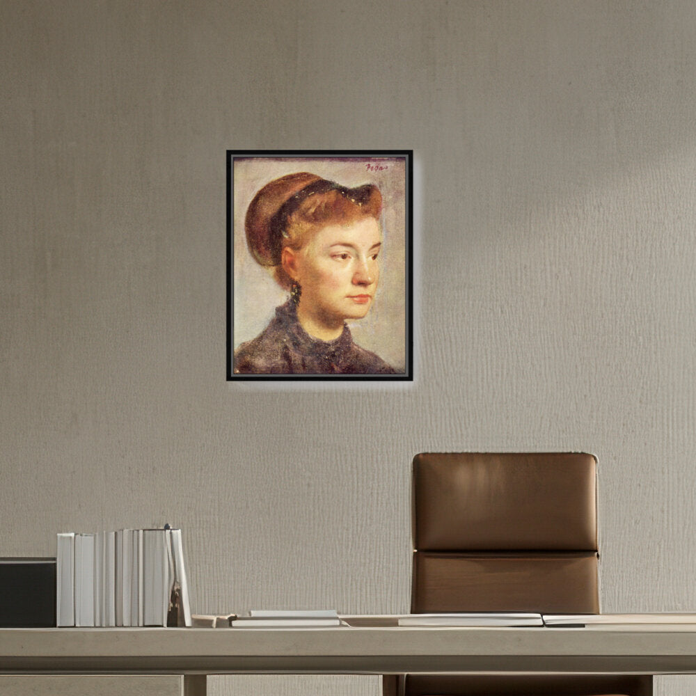 Portrait Of A Young Woman - FLOATING FRAME