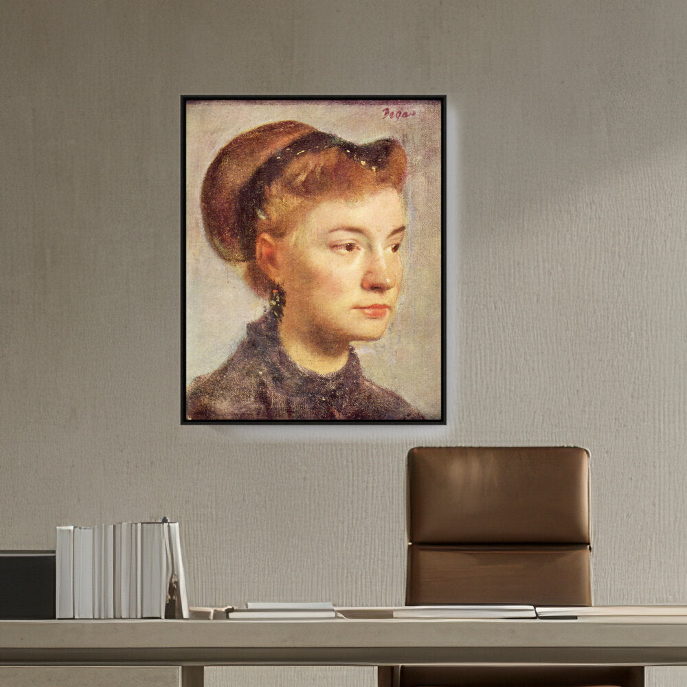 Portrait Of A Young Woman - FLOATING FRAME