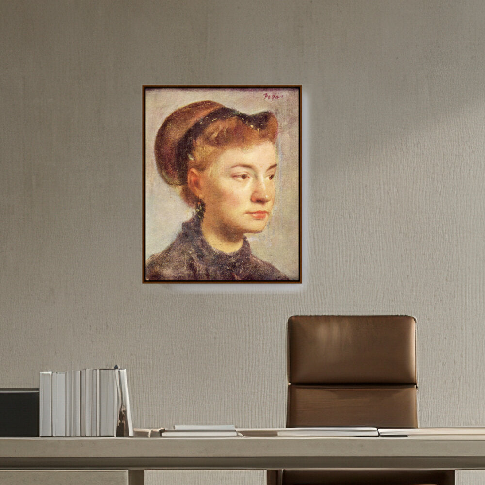 Portrait Of A Young Woman - FLOATING FRAME