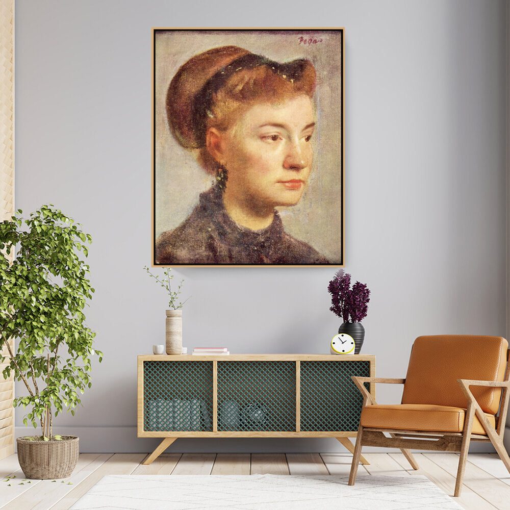 Portrait Of A Young Woman - FLOATING FRAME