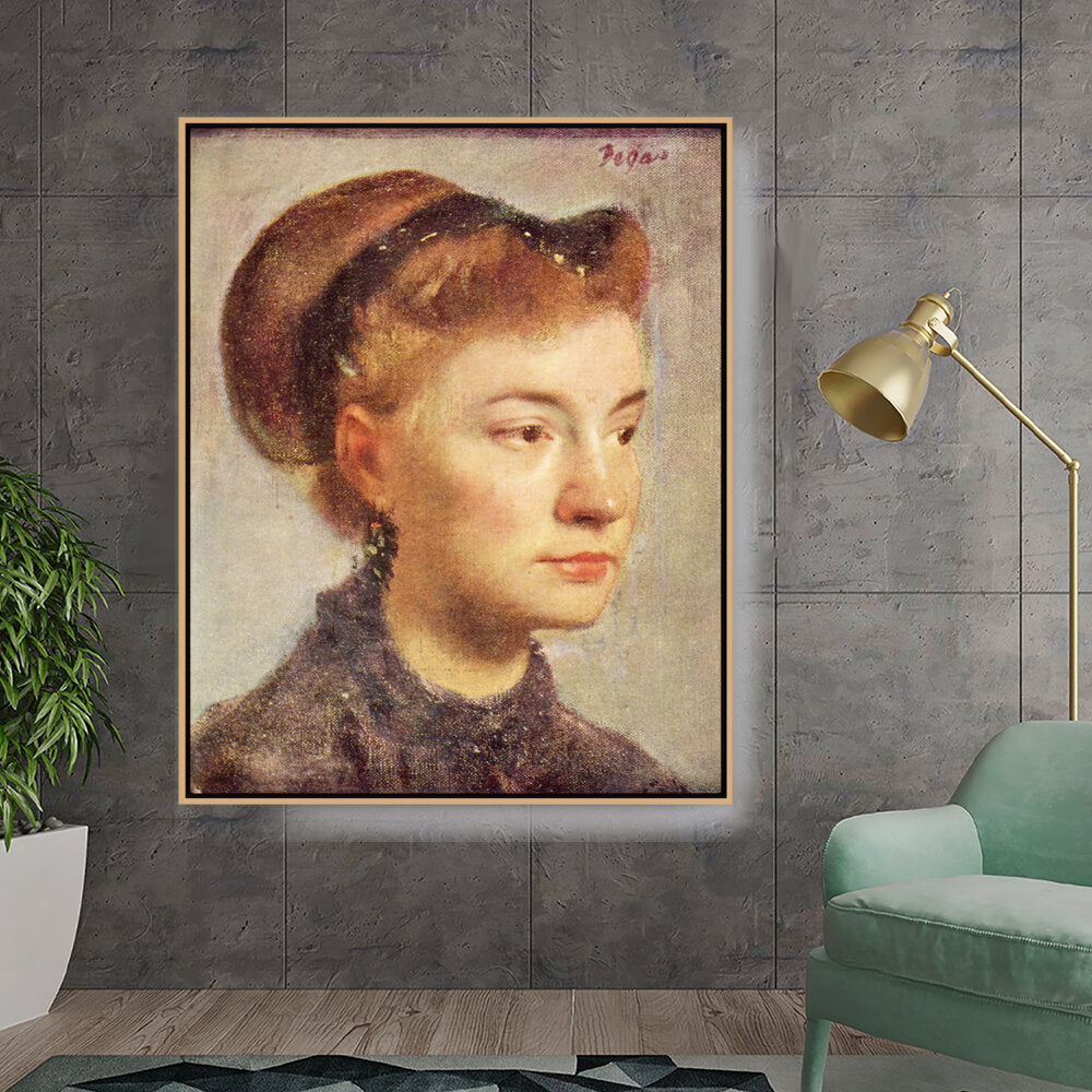 Portrait Of A Young Woman - FLOATING FRAME