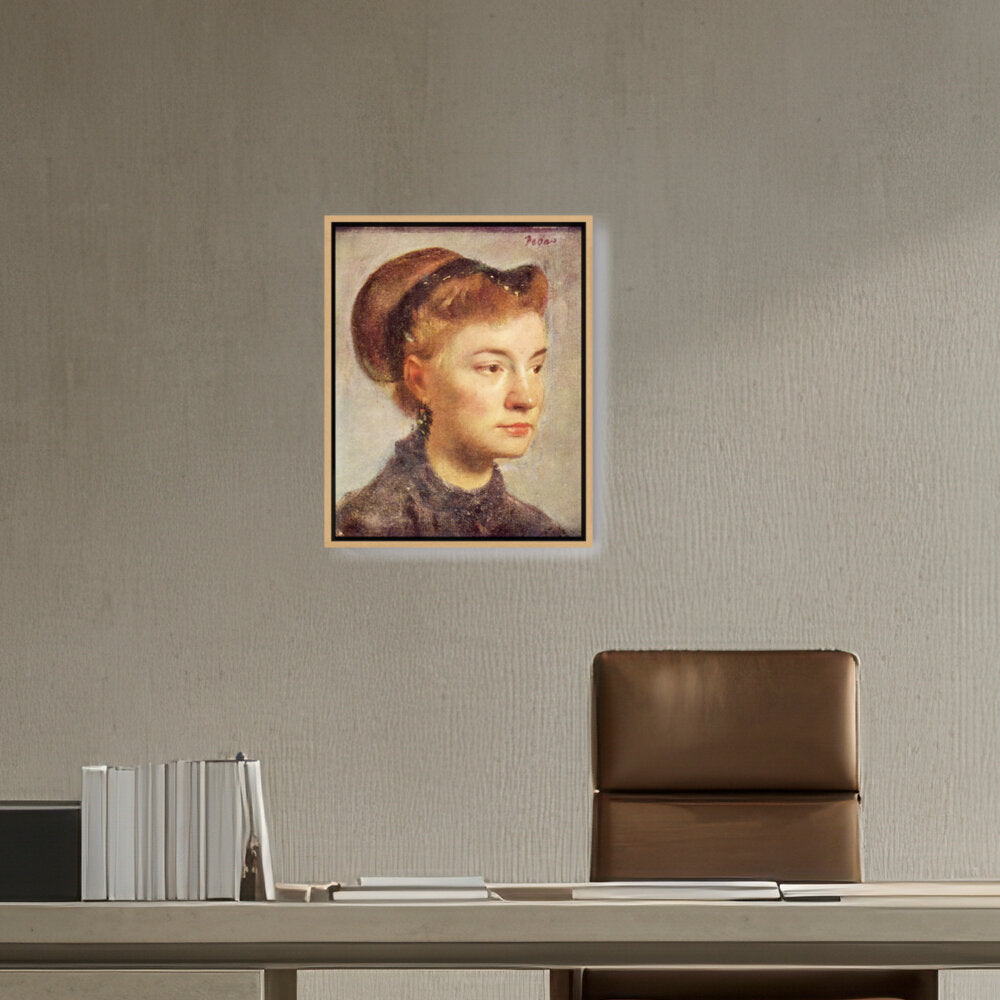 Portrait Of A Young Woman - FLOATING FRAME
