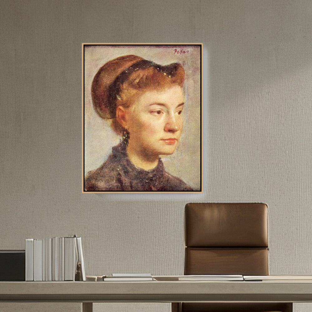 Portrait Of A Young Woman - FLOATING FRAME