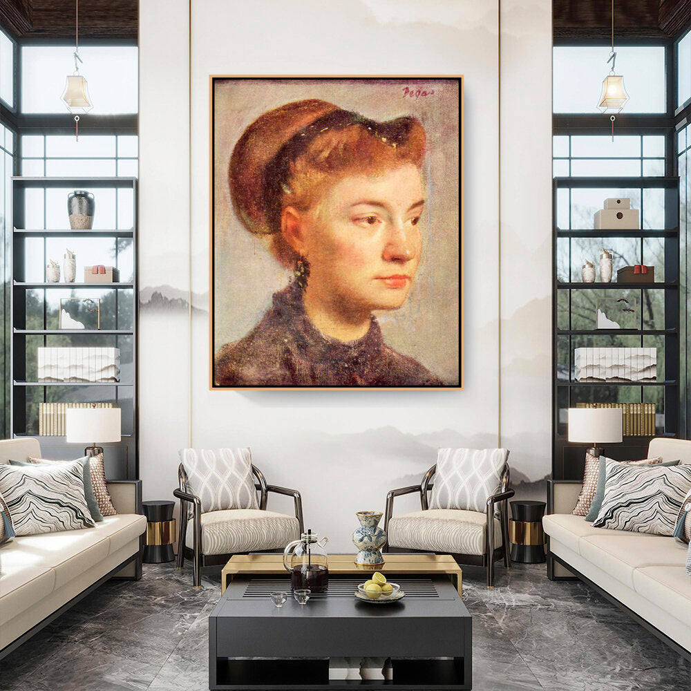 Portrait Of A Young Woman - FLOATING FRAME
