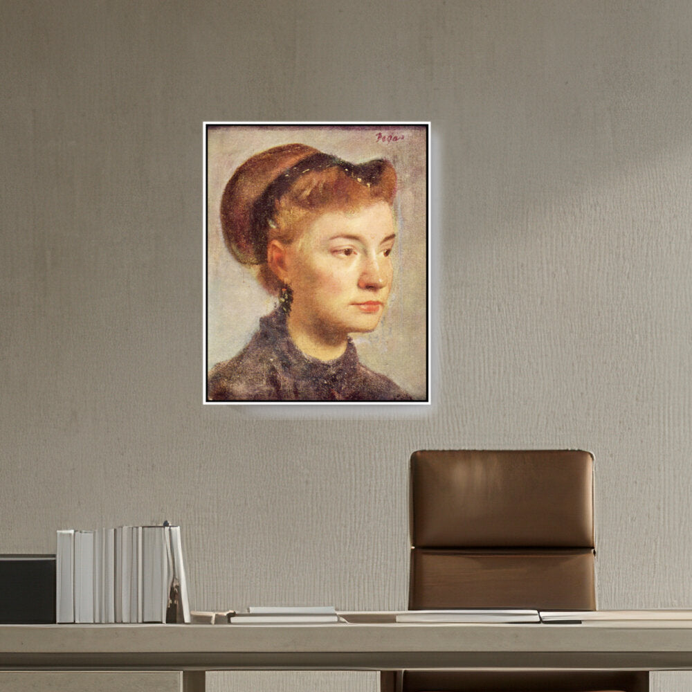 Portrait Of A Young Woman - FLOATING FRAME