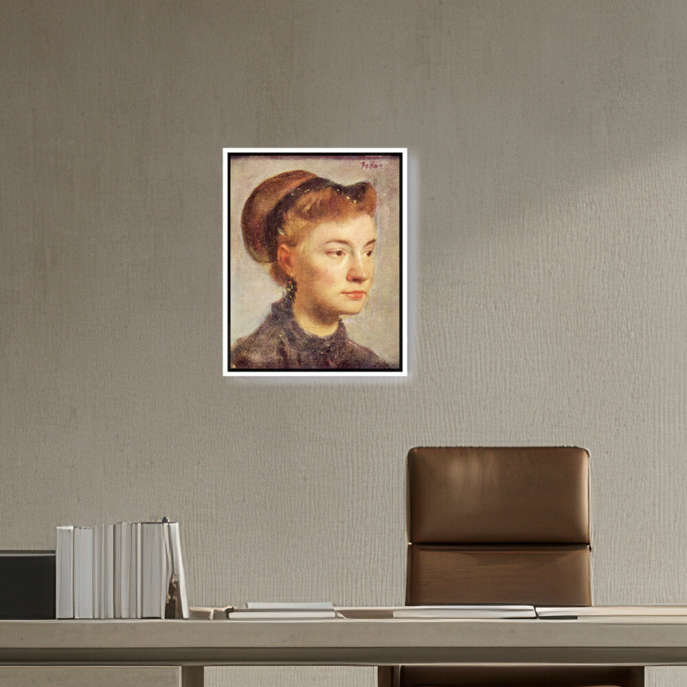 Portrait Of A Young Woman - FLOATING FRAME