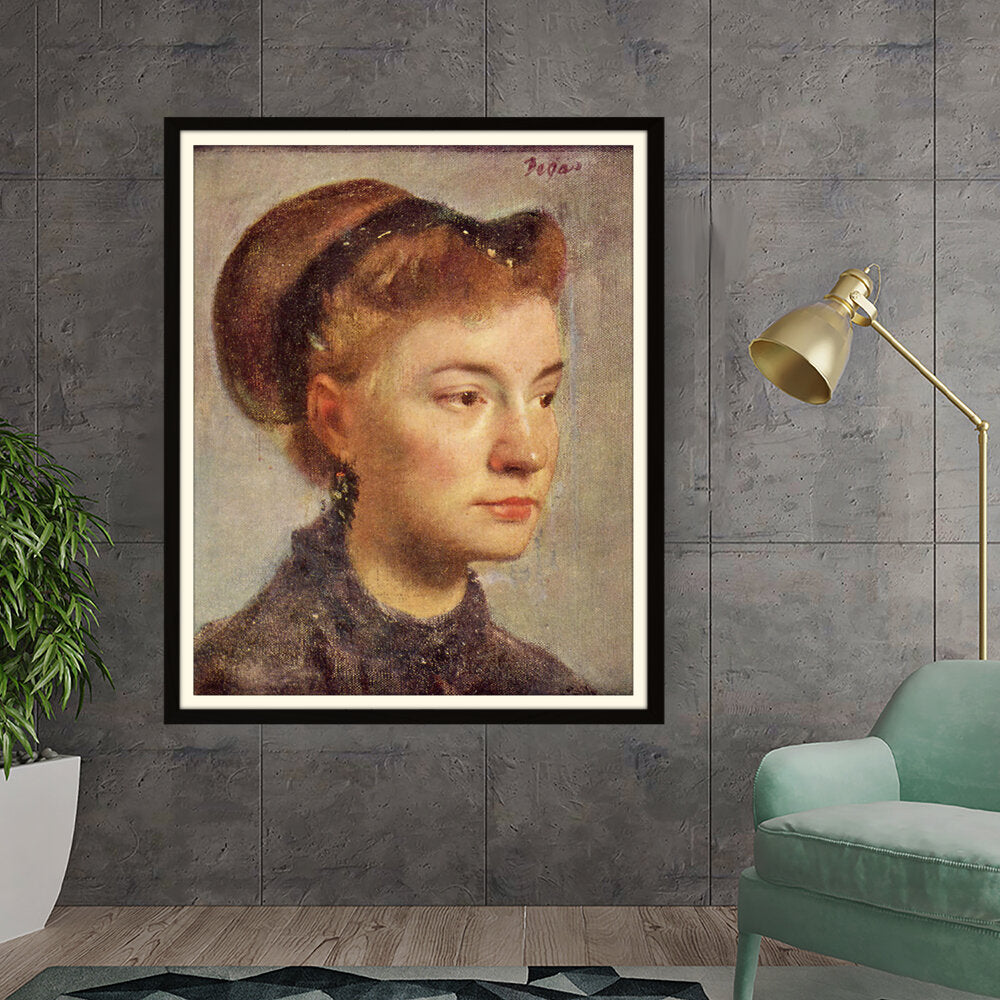 Portrait Of A Young Woman - WALL MOUNT FRAME