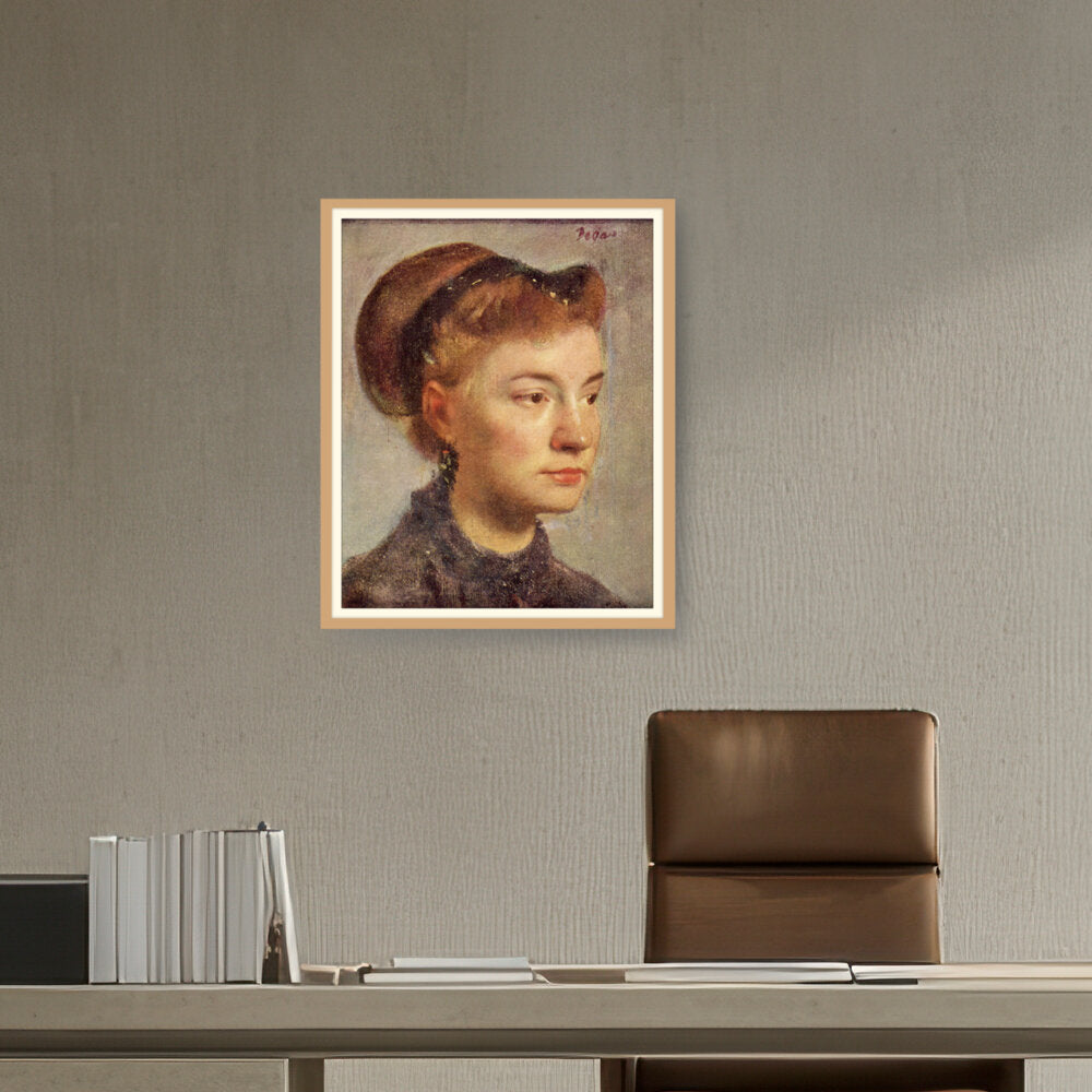 Portrait Of A Young Woman - WALL MOUNT FRAME