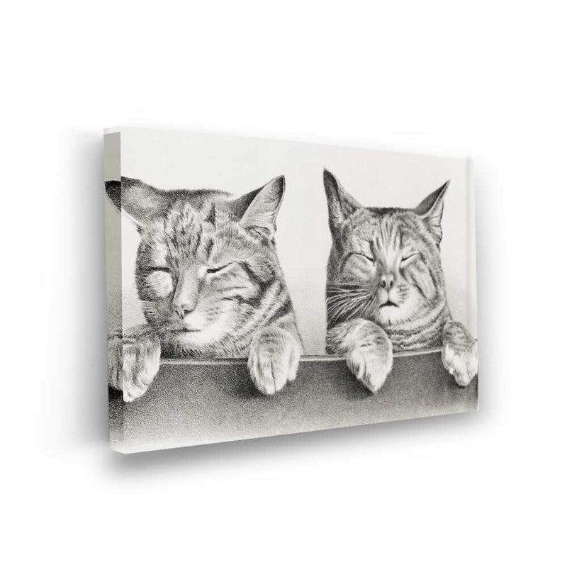 Picasoul - Picasoul Curated - Two Relaxed Cats - Wall Decor