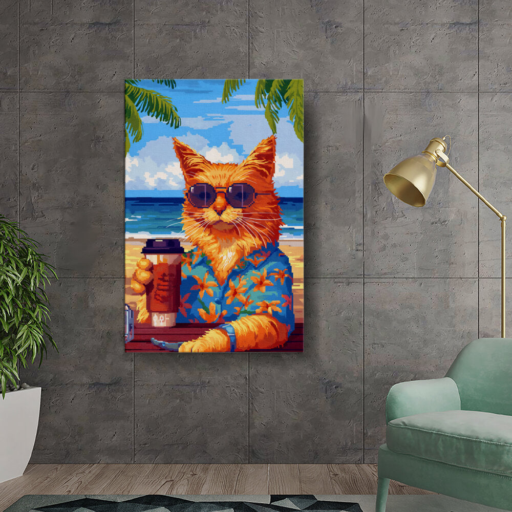 Chill Cat By The Beach