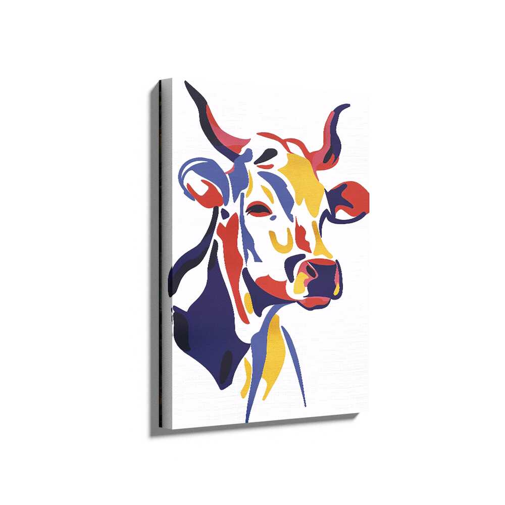 Picasoul - Picasoul Curated - Colorful Cow Portrait - Wall Decor