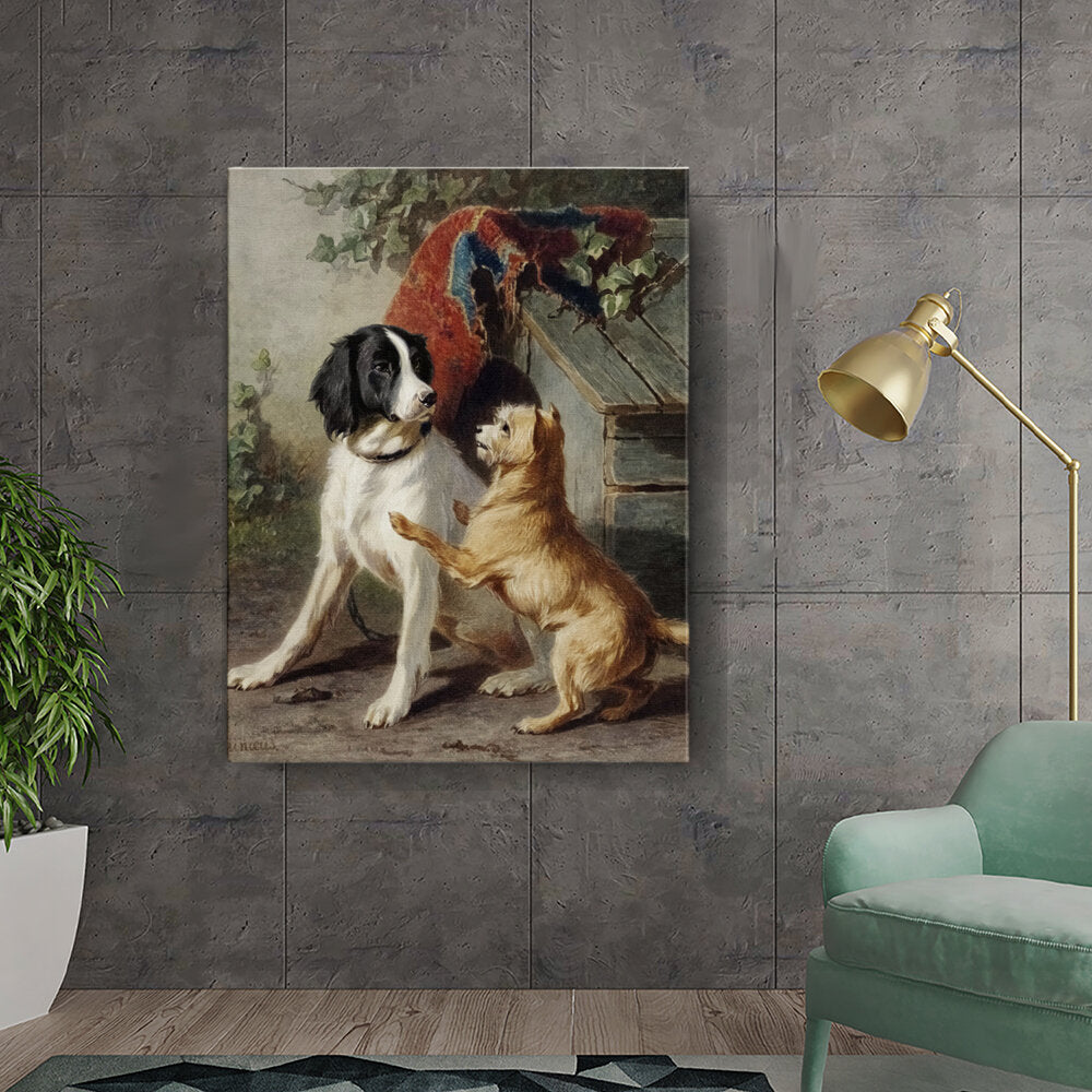 Two Playful Dogs