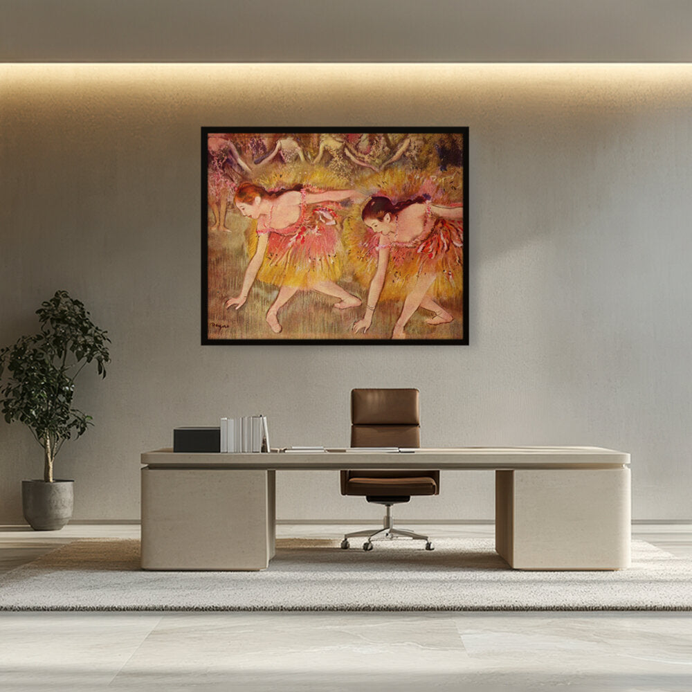 Bowing Dancers - Framed Canvas
