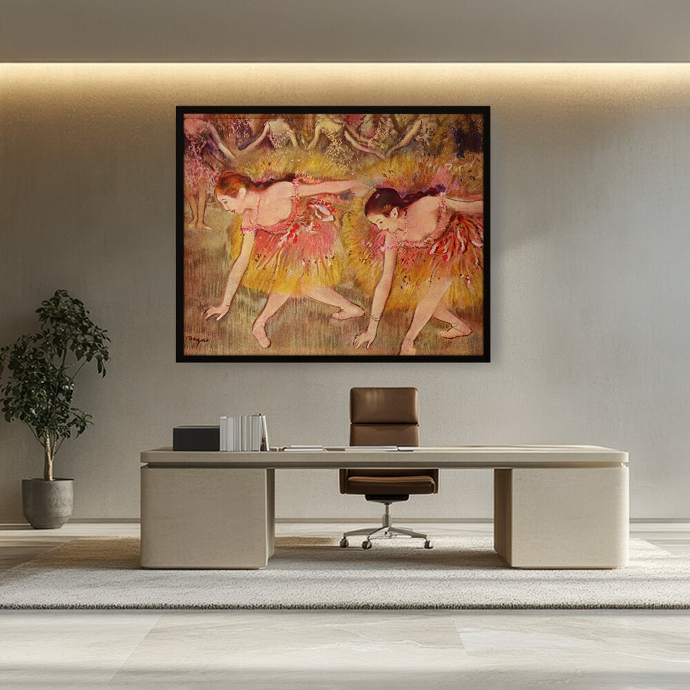 Bowing Dancers - Framed Canvas