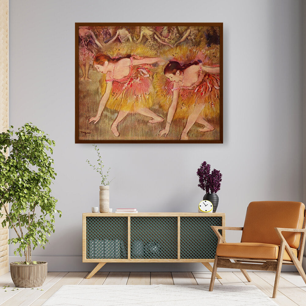 Bowing Dancers - Framed Canvas
