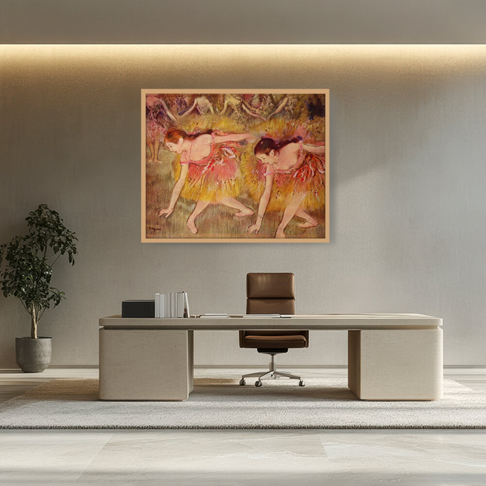 Bowing Dancers - Framed Canvas