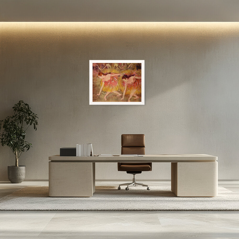 Bowing Dancers - Framed Canvas