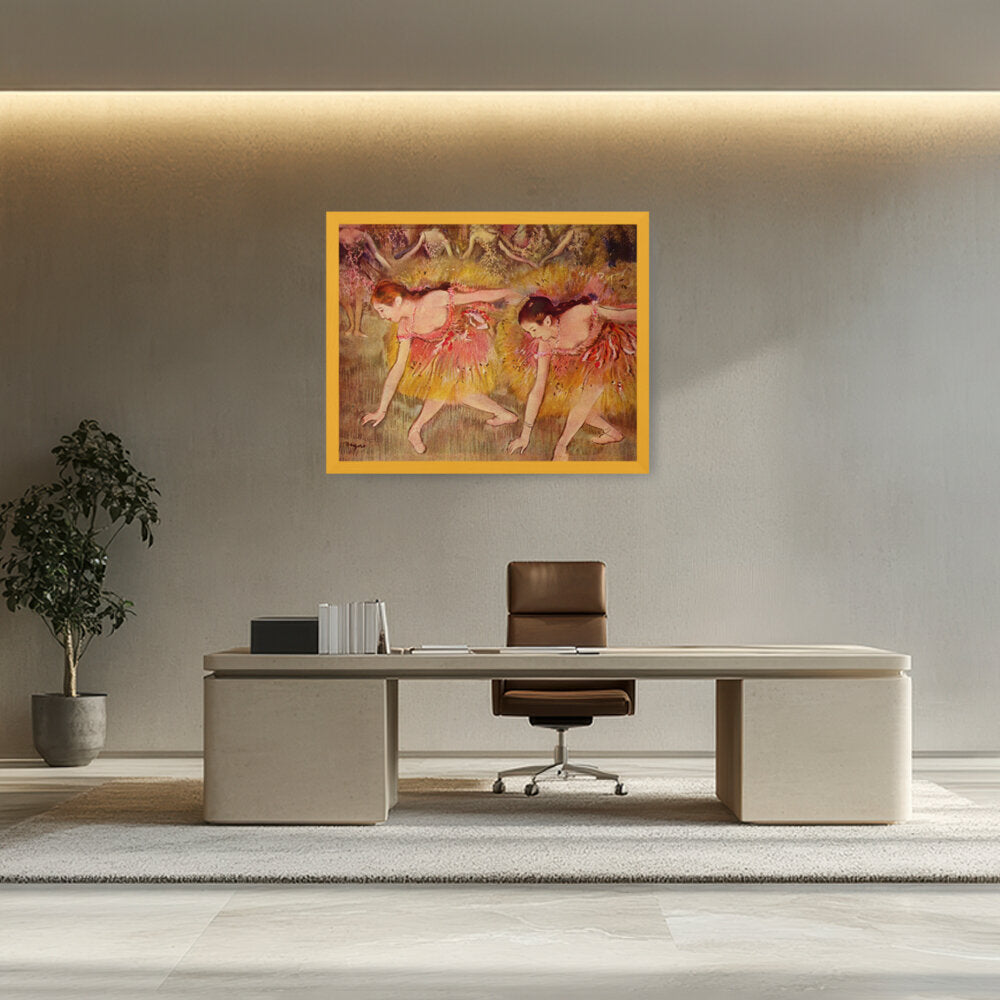 Bowing Dancers - Framed Canvas