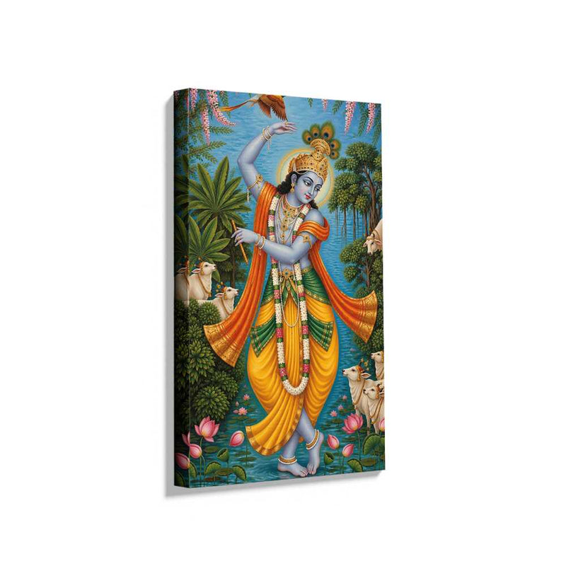 Picasoul - Picasoul Curated - Divine Dance Of Krishna O1 - Wall Decor