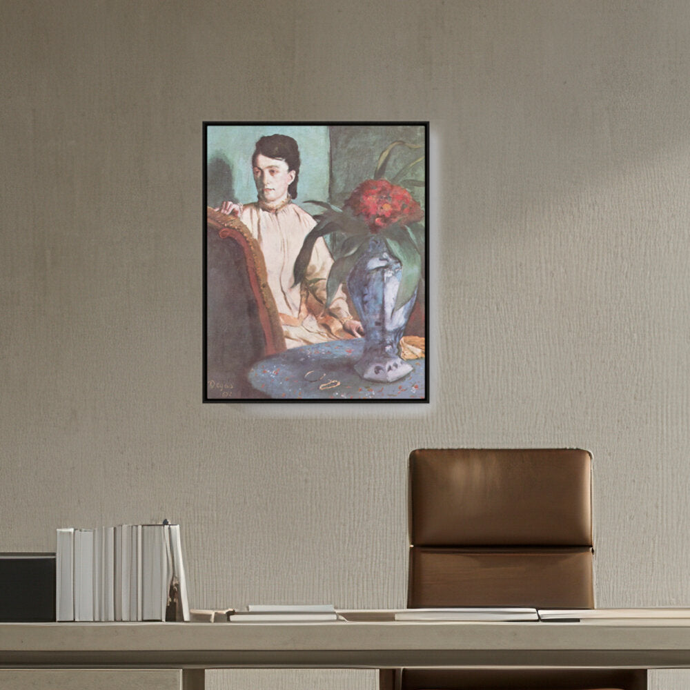 Woman With The Oriental Vase - FLOATING FRAME