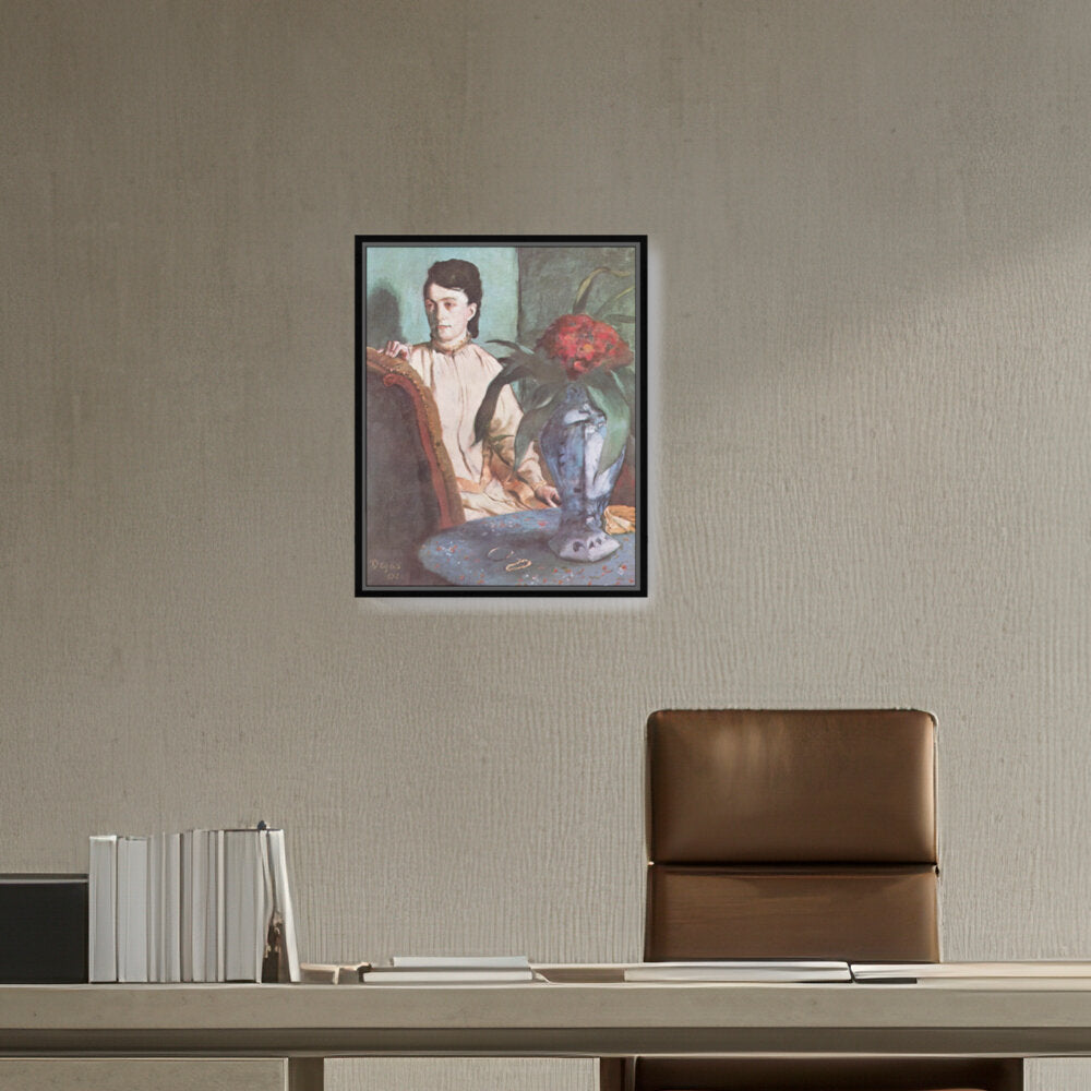 Woman With The Oriental Vase - FLOATING FRAME