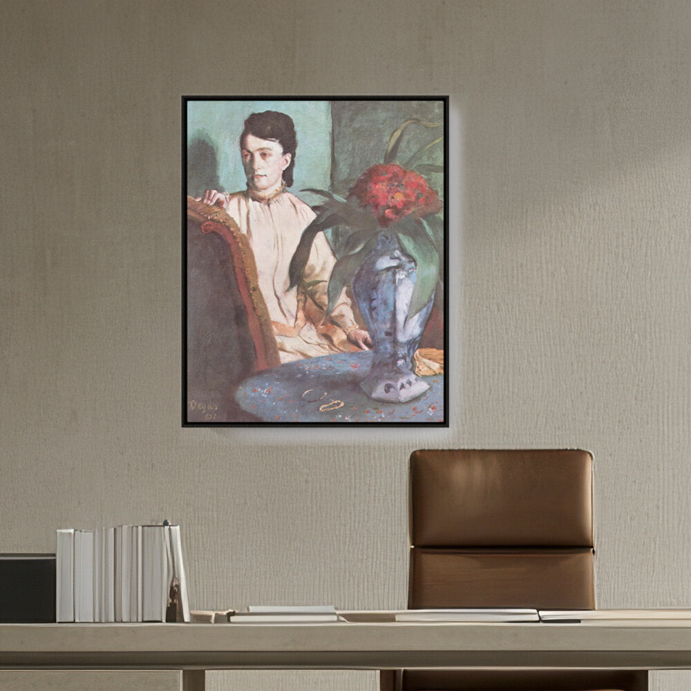 Woman With The Oriental Vase - FLOATING FRAME