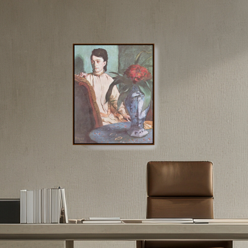 Woman With The Oriental Vase - FLOATING FRAME