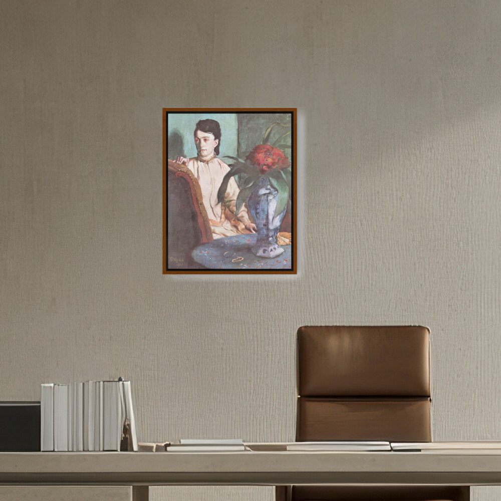 Woman With The Oriental Vase - FLOATING FRAME