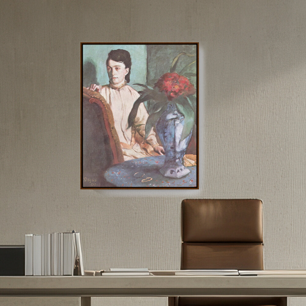 Woman With The Oriental Vase - FLOATING FRAME
