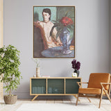 Woman With The Oriental Vase - FLOATING FRAME