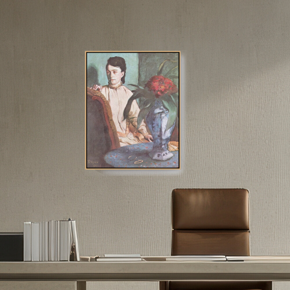 Woman With The Oriental Vase - FLOATING FRAME